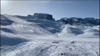 Skiing in Grostè Madonna di Campiglio Italy with Josh Mazur [upl. by Naoj]