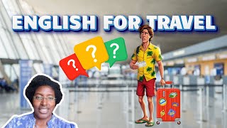 English For Travel At the airport immigration and on the plane PLUS TRAVEL QUIZ  ESL Teacher Lisa [upl. by Ferino]