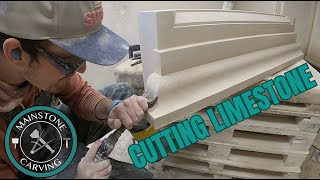 CUTTING LIMESTONE in a PRODUCTION WORKSHOP [upl. by Romeon]