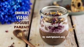 Chocolaty Vegan Yogurt Parfait GlutenFree SugarFree [upl. by Noryd]