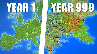 I Made Humans Colonize Europe For 1000 Years  Worldbox [upl. by Eidolem]