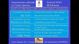 Festival VOCI III Edizione Maristella Diotaiuti e Manuel Cohen introducono Wanda Marasco [upl. by Alihs]