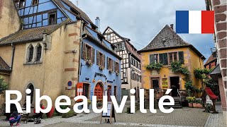 Ribeauville France virtual walking tour 4K 60 FPS [upl. by Sopher991]