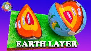 How to Make Earth Layer Model  Make 3d Earth Layer Model for School projectsDIY Project [upl. by Legin405]