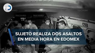 En Ecatepec hombre realiza dos asaltos en media hora [upl. by Enirbas]