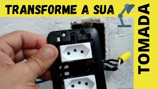 Como Transformar Tomada Simples em Dupla ou Tripla  Na Prática [upl. by Button]