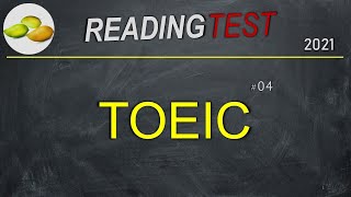 TOEIC Reading Test 04 [upl. by Eldreda]