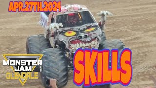 Monster Jam Glendale AZ Apr27th2024 Skills [upl. by Edas80]