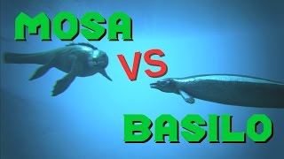 Mosasaurus vs Basilosaurus  ARK Survival Evolved [upl. by Debarath]