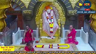 Sai Baba Live Darshan Today 15 September 2024  Live From Shirdi [upl. by Nimrak]