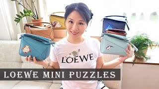 Loewe Mini Puzzle Edge vs Classic Review Comparison ft Satin Calfskin [upl. by Frankhouse894]