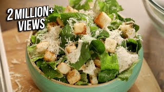 Caesar Salad Recipe  How To Make Salad  Homemade Caesar Salad  The Bombay Chef  Varun Inamdar [upl. by Ysirhc]