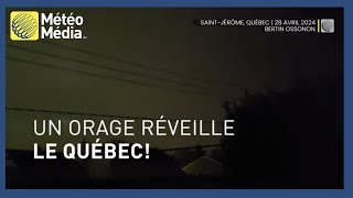 EN IMAGES  Des orages réveillent le Québec [upl. by Ranzini]