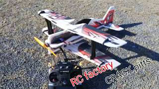 RC factory CRACK pitts ジャイロ調整後のフライト [upl. by Gilus753]