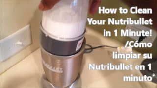 How to Clean Your Nutribullet in 1 Minute  Cómo limpiar su Nutribullet en 1 minuto [upl. by Madelena]