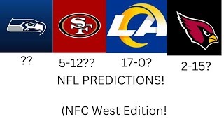 Predicting NFLs Teams Schedule NFC West Edition nfl caler33 [upl. by Johnsten]