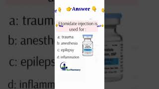 etomidate injection short viralshort trending short pharmacist pharmacy [upl. by Natsyrt949]