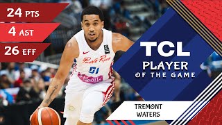 Tremont Waters 24 PTS  TCL Player Of The Game  PUR vs MEX  FIBA OQT 2024 Puerto Rico [upl. by Schubert]