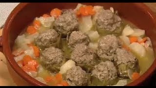 RECETA DE ALCACHOFAS RELLENAS DE CARNE  COCINA ANDALUSI [upl. by Nnayelsel]