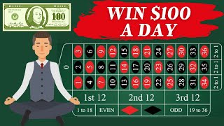 Win 100 a Day With This Disciplined Roulette Strategy [upl. by Pinkham]