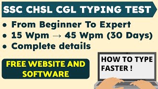 SSC CHSL CGL TYPING TEST  TYPING REQUIREMENTS AND ALLOWED ERRORS  MATHS MANIA [upl. by Vergne]