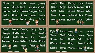 BOY Names 100 Most Popular Baby Boy Names in English  How to Pronounce Boy Names [upl. by Janeva]