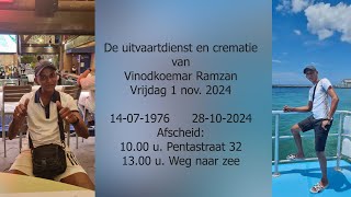 De uitvaartdienst en crematie van Vinodkoemar Ramzan Vrijdag 1 nov 2024 [upl. by Moore]