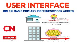 User Interface  BRI PRI  Basic Primary Rate Interfaces  ISDN Subscriber Access  Computer Network [upl. by Ynna]