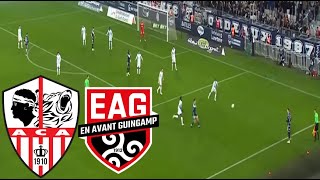 En Avant Guingamp 10 AC Ajaccio Résumé du match  Ligue 2  20242025 [upl. by Bordie]