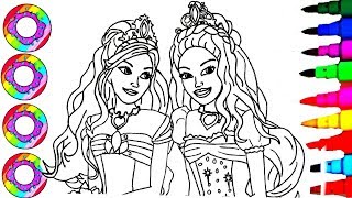 Barbie Colouring Drawings Disneys Barbie Princess in the DreamHouse Coloring Pages for Kids [upl. by Tartan]