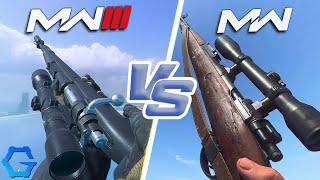 Kar98k  Modern Warfare 3 vs Modern Warfare 2019  Gun Comparison [upl. by Aicilef553]