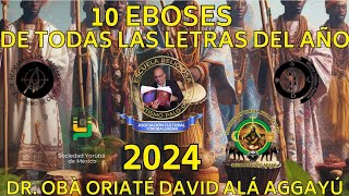 EBOSES por TODAS las LETRAS de AÑO para el 2024 letradelaño davidalaaggayu [upl. by Therron]