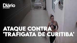 Tentativa de homicídio contra Trafigata de Curitiba é flagrada por câmeras de segurança [upl. by Artimid]