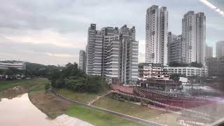 View of Ulu Pandan depot from an Alstom Movia R151 East West Line Singapore [upl. by Asta372]