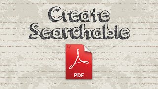 How to make a PDF searchable [upl. by Viridi]