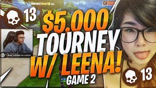 TSM Myth  CLOSE GAMES WITH TSM LEENA 13 KILLS  Fortnite BR Full Match [upl. by Petulia]