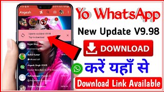 Yo Whatsapp New Update V998 Download Link 2024  Yo Whatsapp New Update Download  yowhatsapp [upl. by Annodas784]