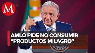 El consejo de AMLO para bajar de peso tras la prohibición de México de quotmedicamento milagroquot [upl. by Ahsilam]