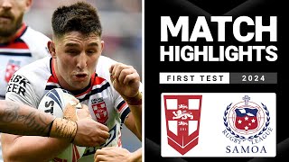 International Rugby League  England v Toa Samoa  Match Highlights  First Test [upl. by Llewop]