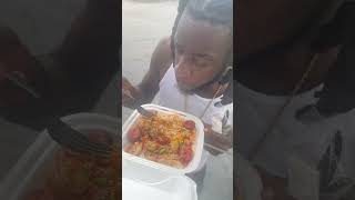 caribbean chicken over rice with sausages first timer [upl. by Darn]