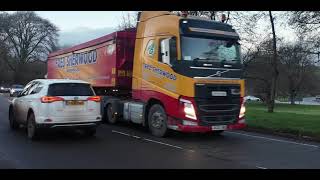 Lorries at Calver Crossroads Derbyshire [upl. by Aiuqenehs]