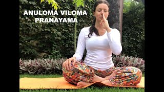 Anuloma Viloma Pranayama English [upl. by Trow]