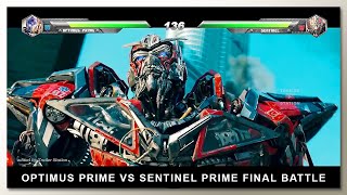 Optimus Prime vs Sentinel Prime with Healthbars [upl. by Mendie]