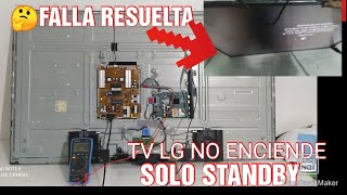 TELEVISIÓN LED LG NO ENCIENDE SOLO STANDBY FALLA RESUETA MODEL55LF5950 [upl. by Atiuqrahs799]