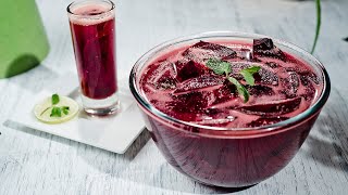 Health Probiotic Drink Recipe  Tangy Carrot amp Beetroot Kanji  कांजी  Holi Special [upl. by Yvan277]