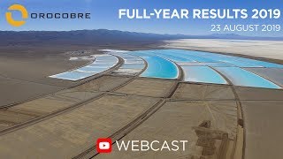 Orocobre Limited – FullYear 2019 Financial Results WEBCAST [upl. by Janaye]