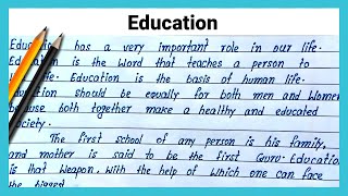 Write simple english essay on Education  Best essay writing  How to write easy essay on Education [upl. by Anagrom901]