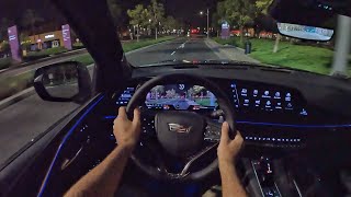 2023 Cadillac Escalade V POV Night Drive 3D AudioASMR [upl. by Eceerehs]