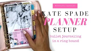 Kate Spade Planner Setup  Bullet Journaling in a Ring Bound [upl. by Richmal]