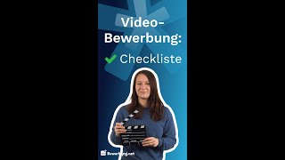 Bewerbungsvideo Checkliste shorts [upl. by Henrietta]